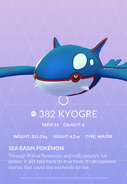 Kyogre - #382 -  Pokédex