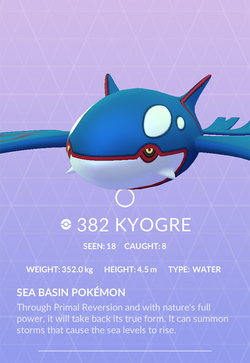 Kyogre, Pokémon GO Wiki