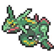 Rayquaza 8-bit sprite