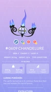 Chandelure Pokédex entry