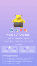 Drowzee Pokédex entry