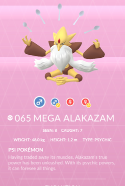 Evolução Mega Alakazam shiny - Pokémon GO 