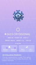Cryogonal Pokédex entry