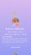 Torkoal Pokédex entry