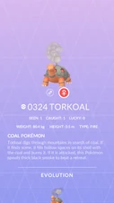 Torkoal Pokédex entry