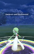 Gardevoir using Synchoronoise in Trainer Battle.