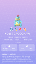 Croconaw Pokédex entry