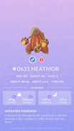 Heatmor Pokédex entry