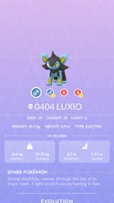 Luxio Pokédex entry