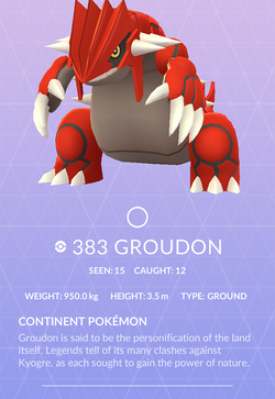 Groudon - Pokemon Go