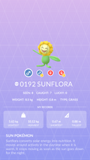 Sunflora  Pokédex