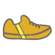 Shoes Yellow Stripe