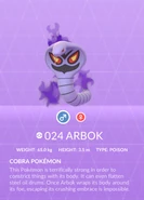 Arbok Shadow Pokédex entry