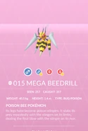 Mega Beedrill Pokédex entry