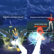 Hydro Cannon used in a Trainer Battle