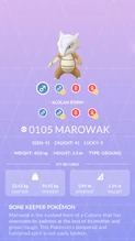 Marowak Pokédex entry