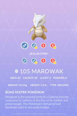 Pokemon 8105 Mega Marowak Pokedex: Evolution, Moves, Location, Stats