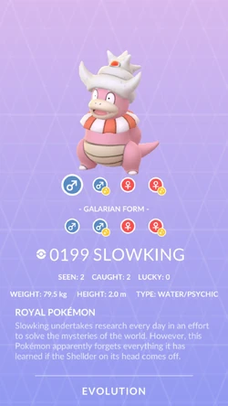 Slowking Evolution Chart