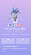 Malamar Pokédex entry