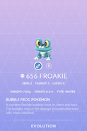 Froakie Pokédex entry