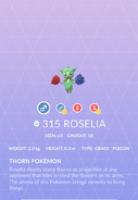 Roselia Pokédex entry