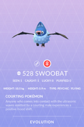 Swoobat Pokédex entry