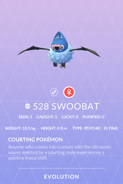 Pokemon 10528 Shiny Mega Swoobat Pokedex: Evolution, Moves