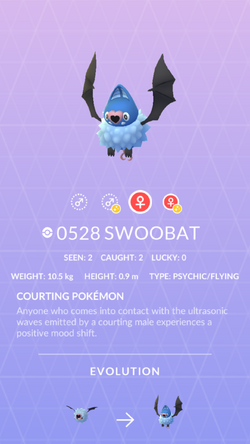 Pokemon 10528 Shiny Mega Swoobat Pokedex: Evolution, Moves