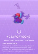 Porygon2 Shadow Pokédex entry