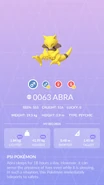 Abra Pokédex entry