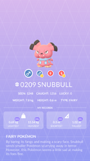 Snubbull Pokédex entry