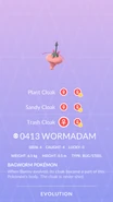 Trash Wormadam Pokédex entry