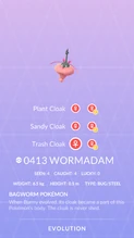 Trash Wormadam Pokédex entry
