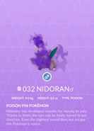 Nidoran♂ Shadow Pokédex entry