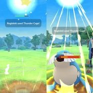 Thunder Cage used in a Trainer Battle