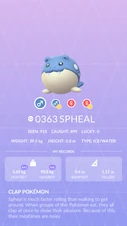 Spheal Pokédex entry