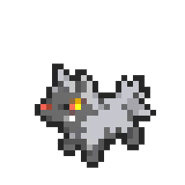 Poochyena 8-bit sprite