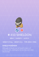 Shieldon Pokédex entry