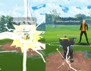 Jolteon using Discharge in a Trainer Battle