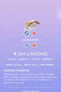 Linoone Pokédex entry