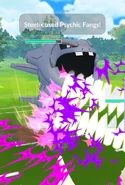 Psychic Fangs used in a Trainer Battle