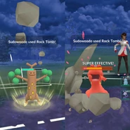 Rock Tomb used in a Trainer Battle