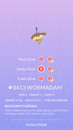 Sandy Wormadam Pokédex entry