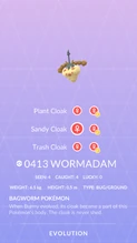 Sandy Wormadam Pokédex entry