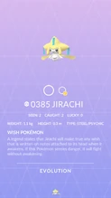 Jirachi Pokédex entry