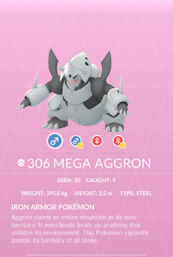 Mega Aggron, Pokédex