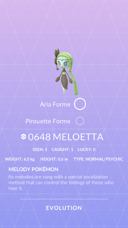 Meloetta - Pokemon Go