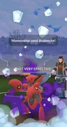 Avalanche used in a Team GO Rocket Leader Battle