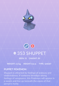 Shuppet, Pokémon GO Wiki