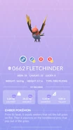 Fletchinder Pokédex entry